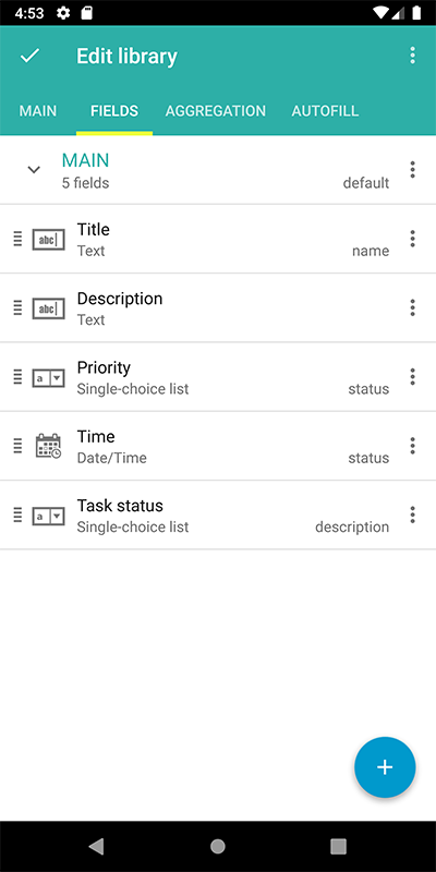 screenshot of Memento Database